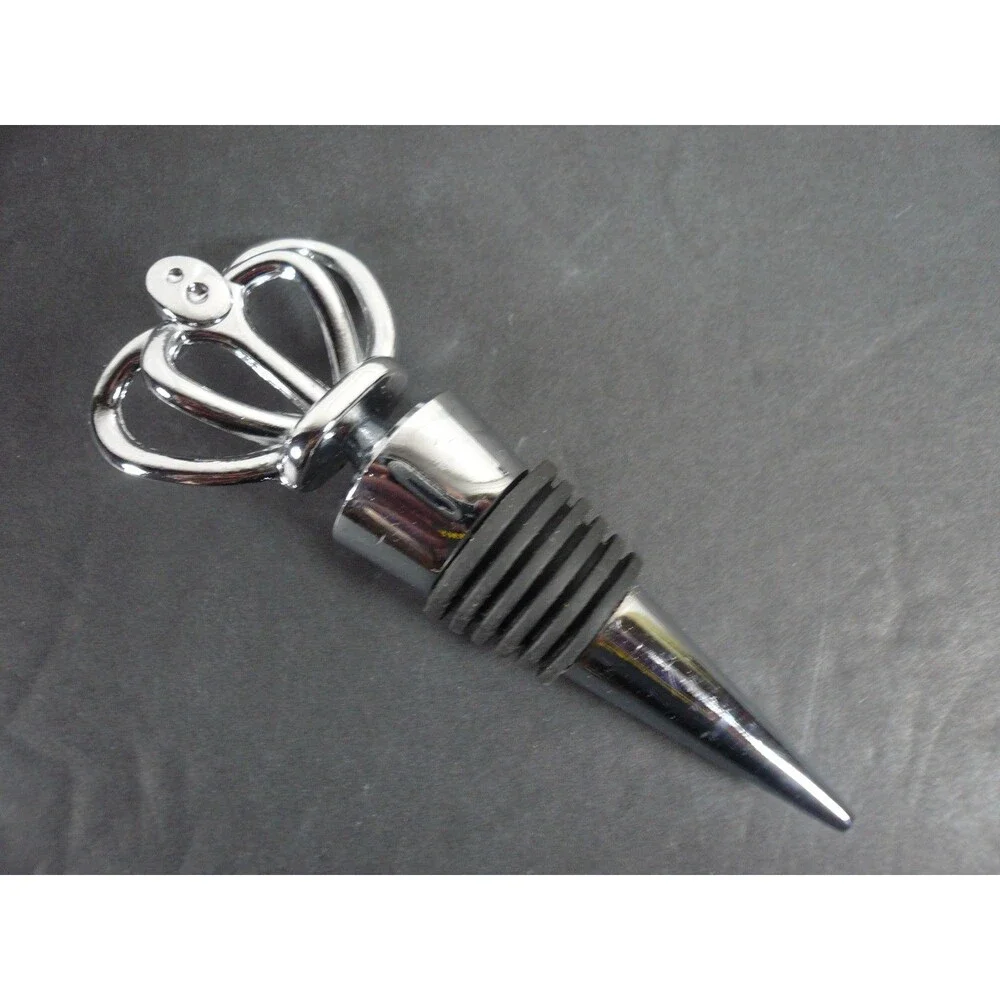 Chrome Crown Wine Bottle / Decanter Stopper